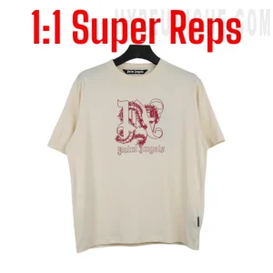 Palm Angels T-Shirt Slim With Dragon - Lunar New Year