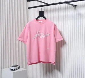 Acne Letter Embroidered T-Shirt
