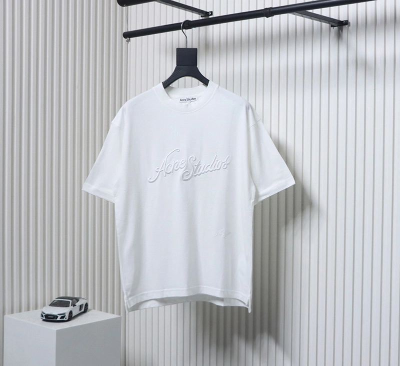 Acne Letter Embroidered T-Shirt