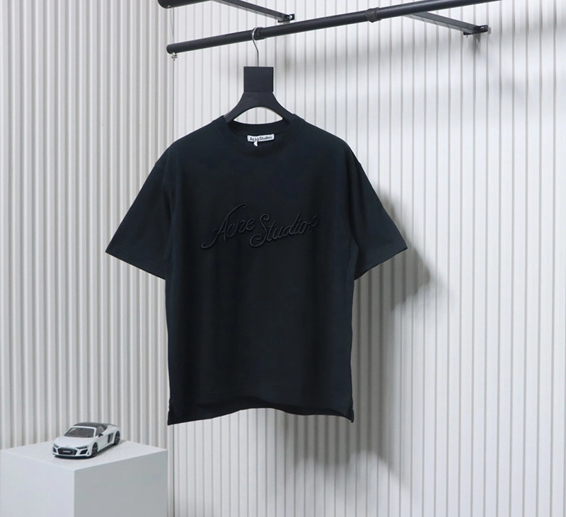 Acne Letter Embroidered T-Shirt