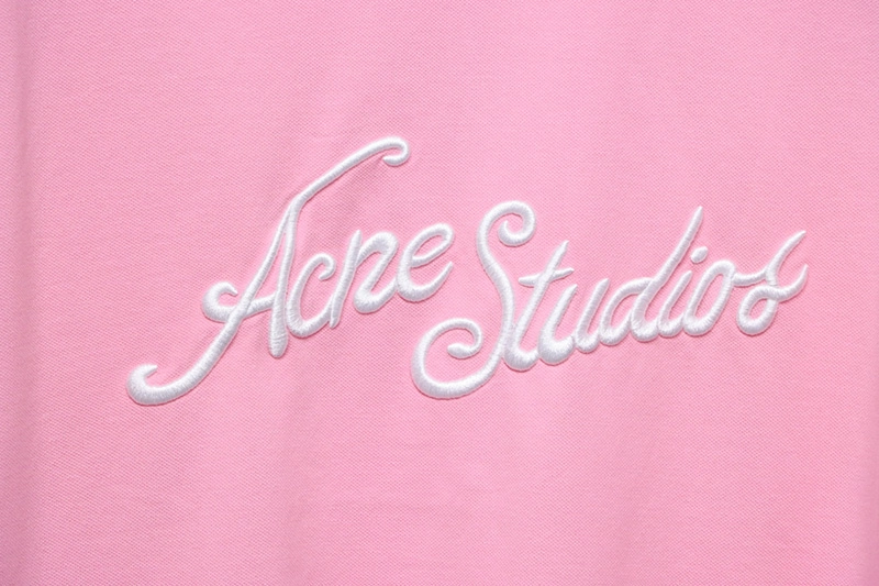 Acne Letter Embroidered T-Shirt
