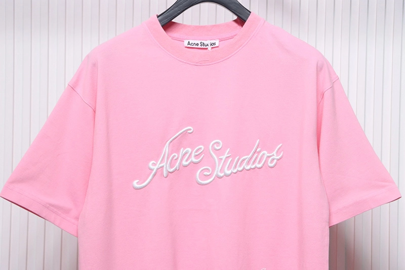Acne Letter Embroidered T-Shirt