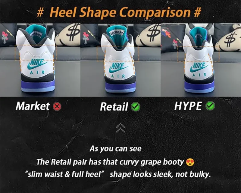 heel shape cmparison
