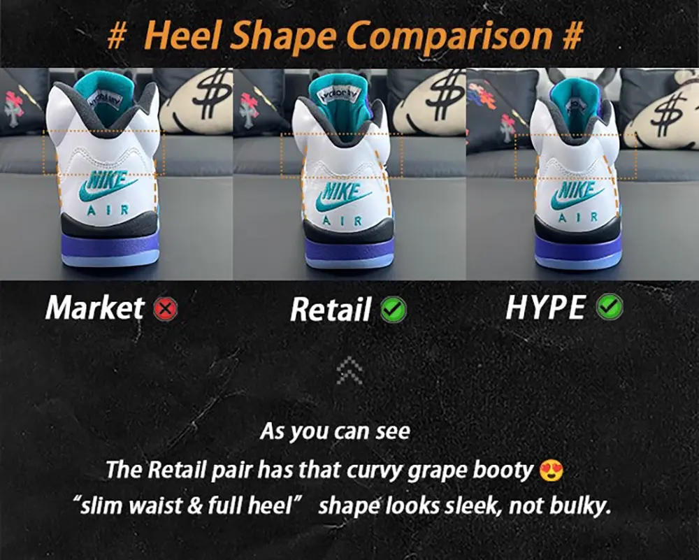 heel shape cmparison