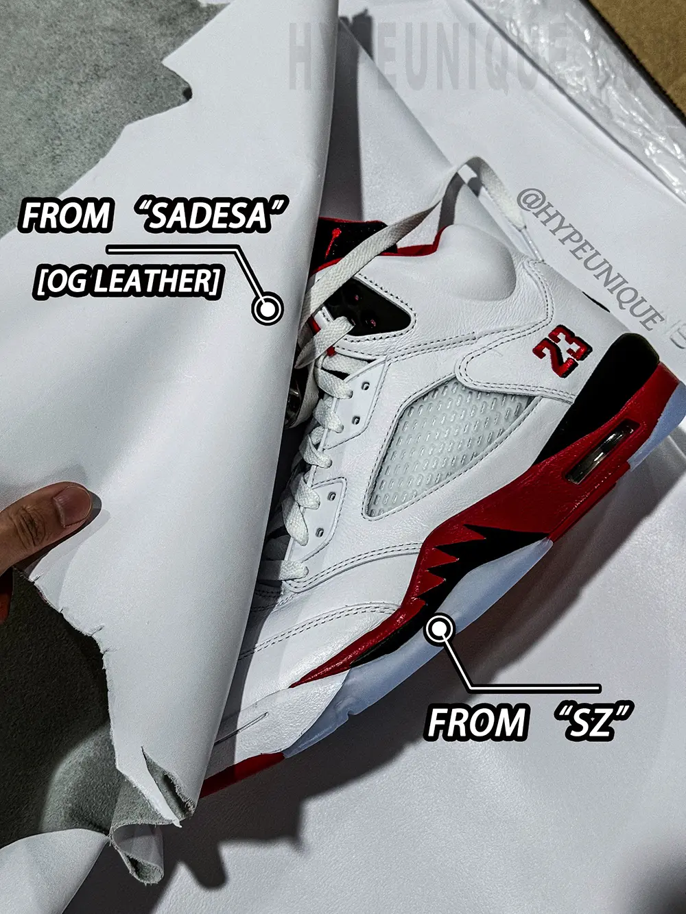 Air Jordan 5 “Fire Red” With Black Tongue Replica - Image 4