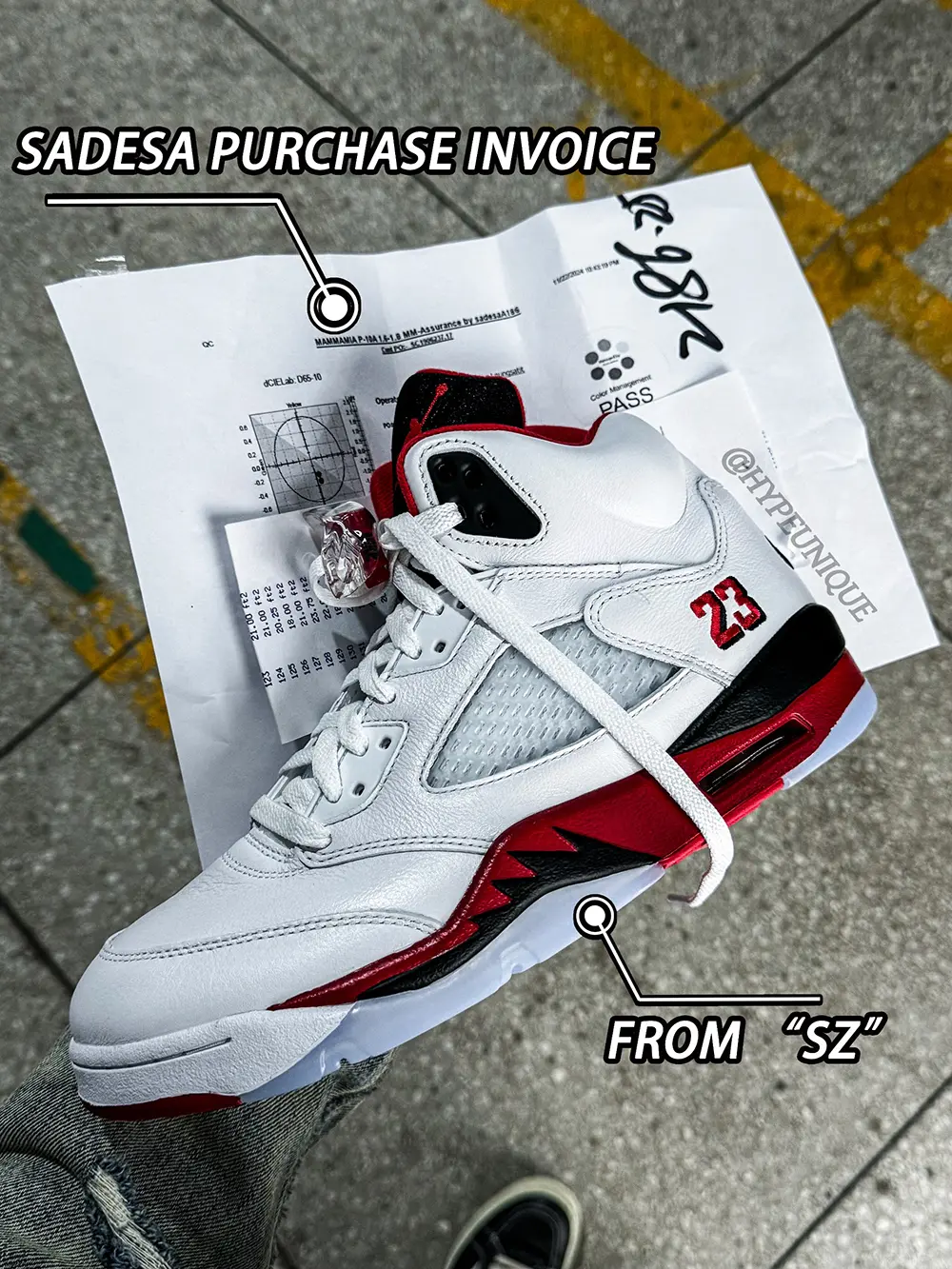 Air Jordan 5 “Fire Red” With Black Tongue Replica - Image 3