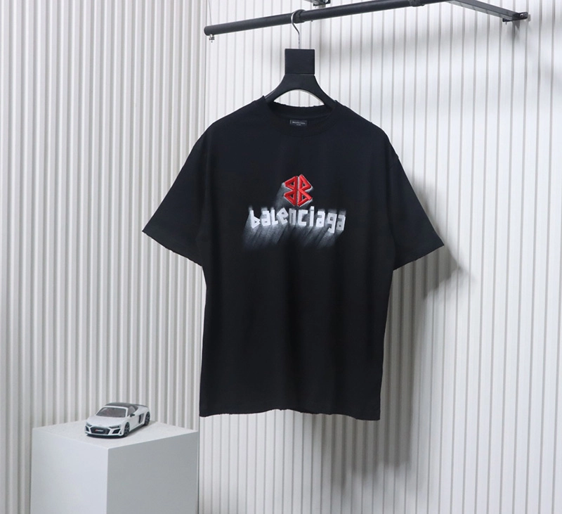 Embroidered 3D Ghosting Inkjet Logo T-Shirt