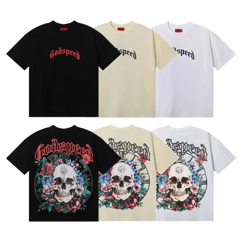 GodSpeed Skull Rose Tee