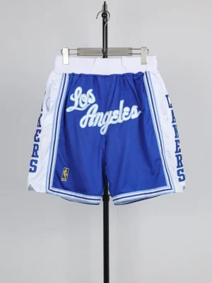 Men's Blue/White Los Angeles Lakers NBA x Just Don Mesh Shorts