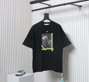 Off-White Angel Carava Oil Printed T-Shirt