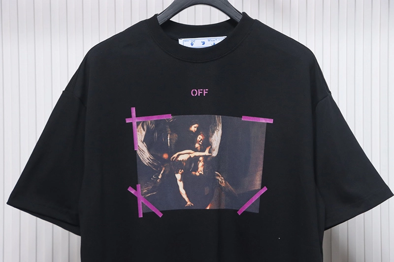 Off-White Caravaggio Purple Arrow T-Shirt
