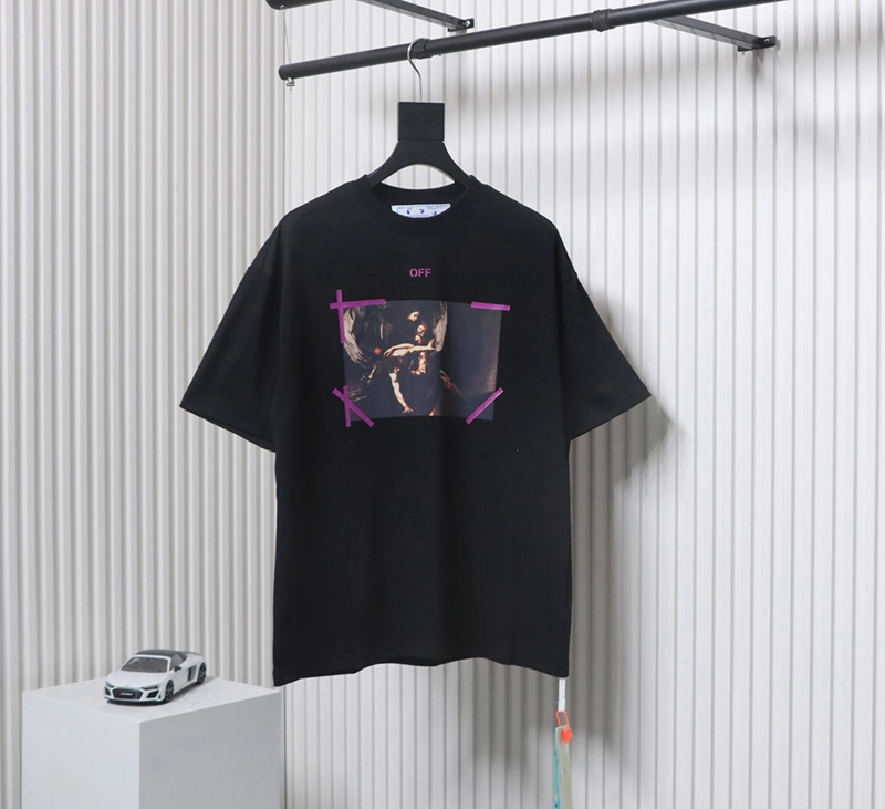 Off-White Caravaggio Purple Arrow T-Shirt