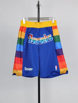 Royal Denver Nuggets 1991-92 Hardwood Classics Road Authentic Shorts