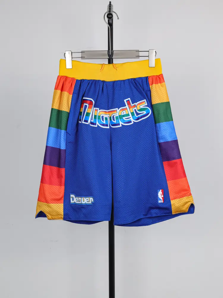 Royal Denver Nuggets 1991-92 Hardwood Classics Road Authentic Shorts