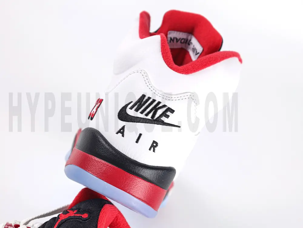the white blue and red heels