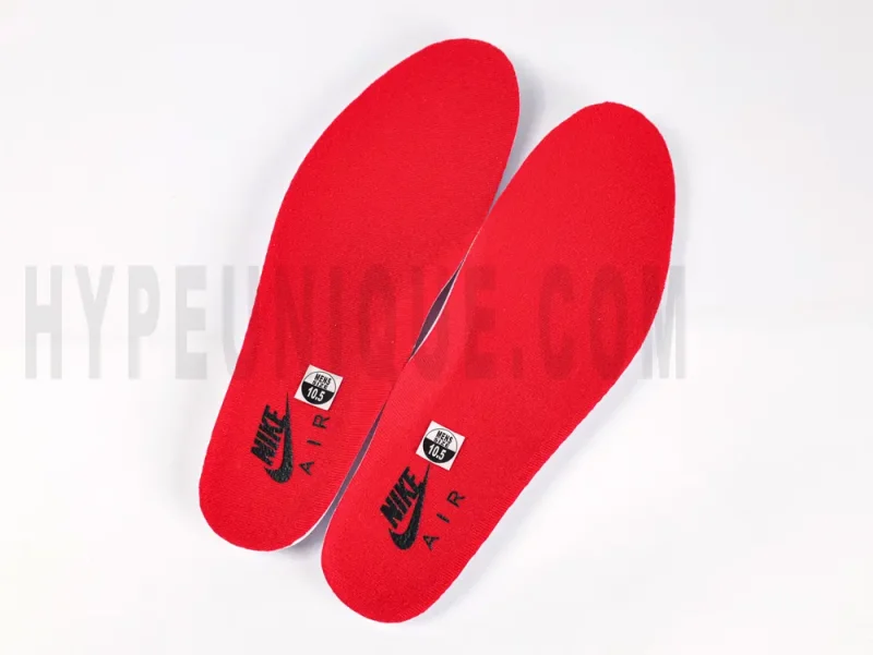 The red insole of Air Jordan 5 “Fire Red”