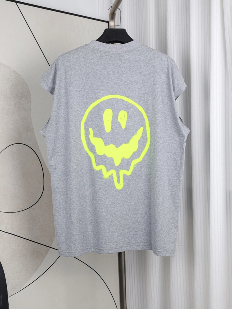 Dissolved Smiley Face Print Vest