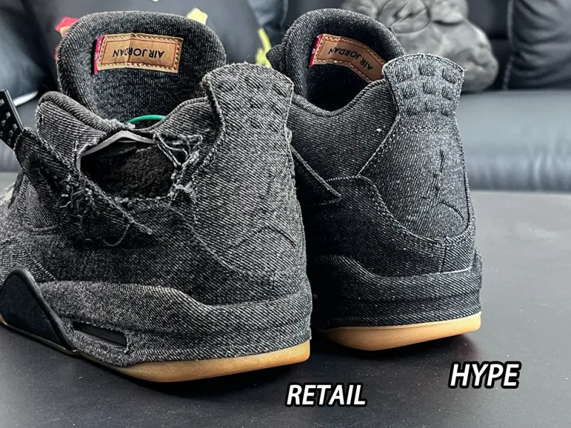 Comparison between the HypeUnique version and the original (heels)