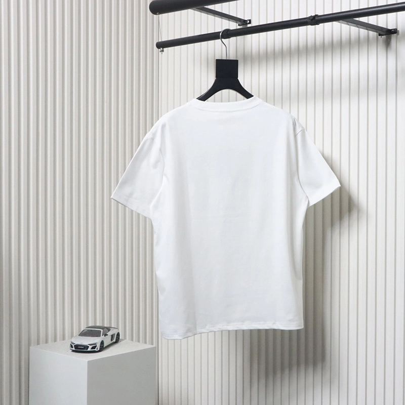 Mottled Letter Flocking Print T-Shirt