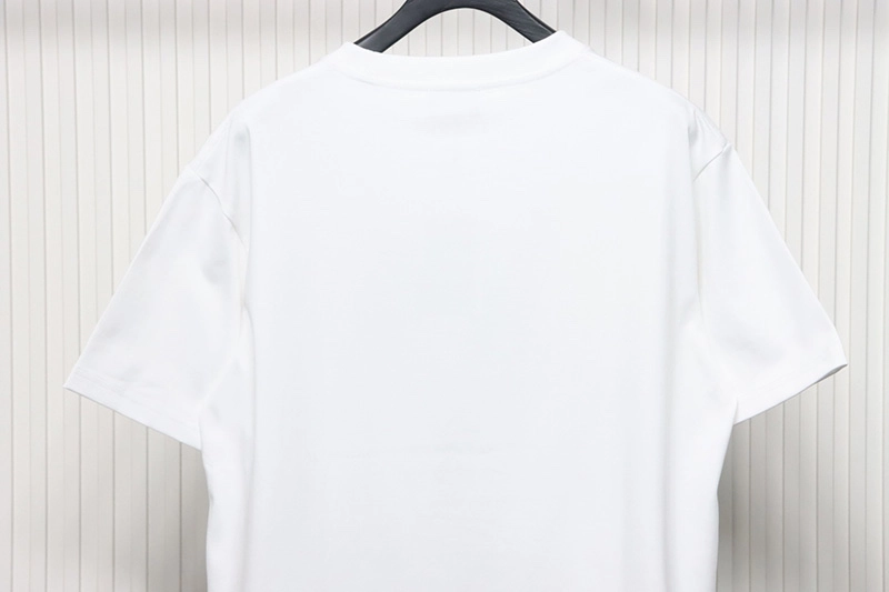 Mottled Letter Flocking Print T-Shirt