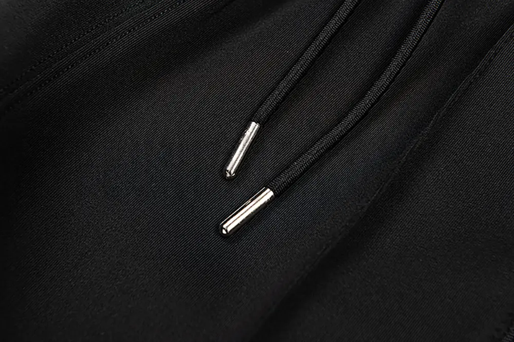 Black drawstring design.