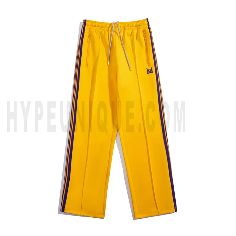 The front of the yellow pants