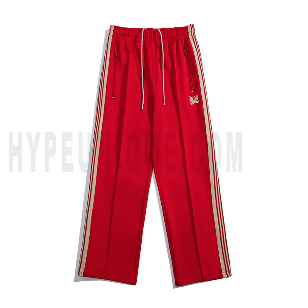 The front of the red pants