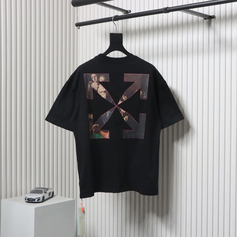 Off-White Blurred Oil Painting Arrow Print T-Shirt