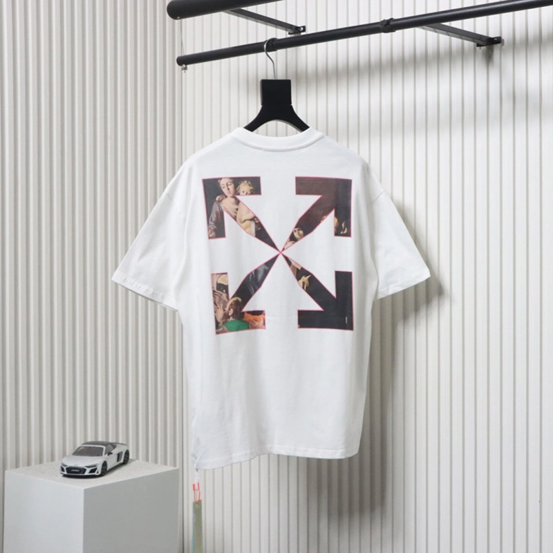 Off-White Blurred Oil Painting Arrow Print T-Shirt
