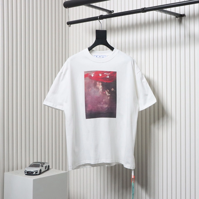 Off-White Blurred Oil Painting Arrow Print T-Shirt