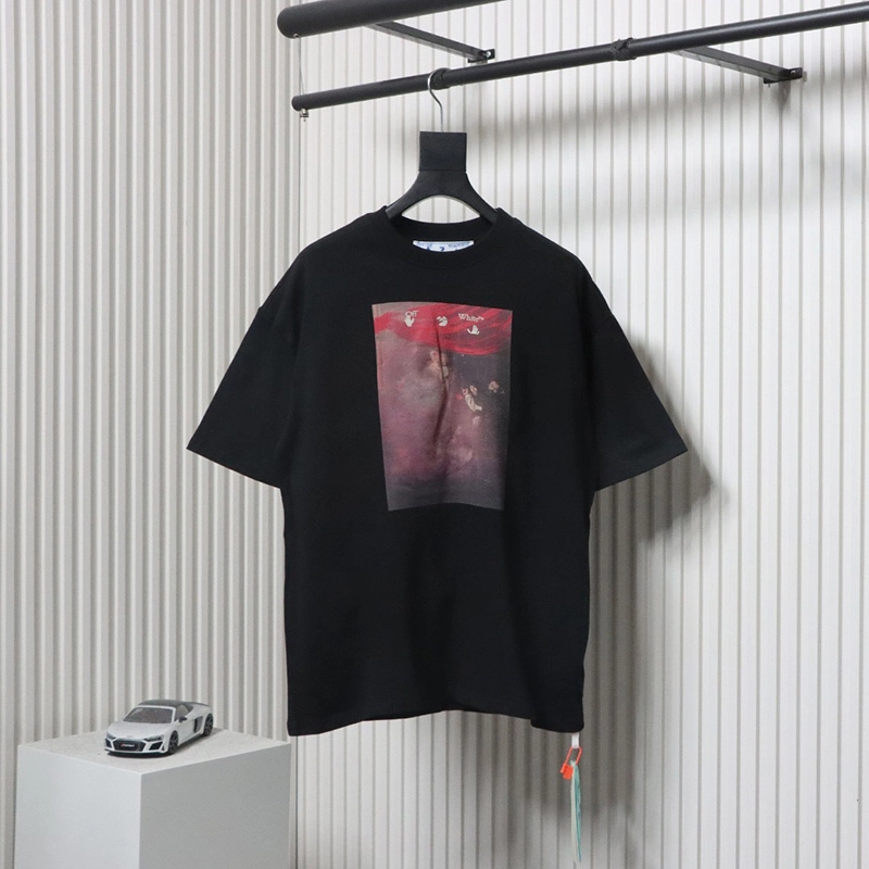 Off-White Blurred Oil Painting Arrow Print T-Shirt