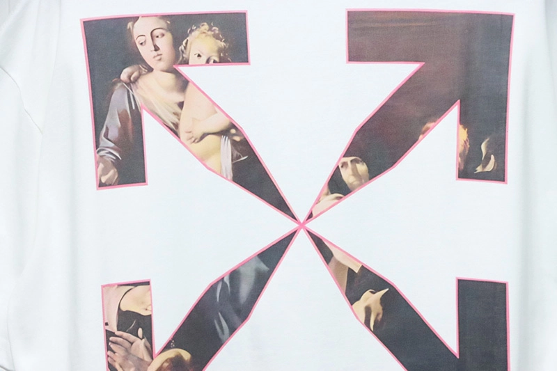 Off-White Blurred Oil Painting Arrow Print T-Shirt