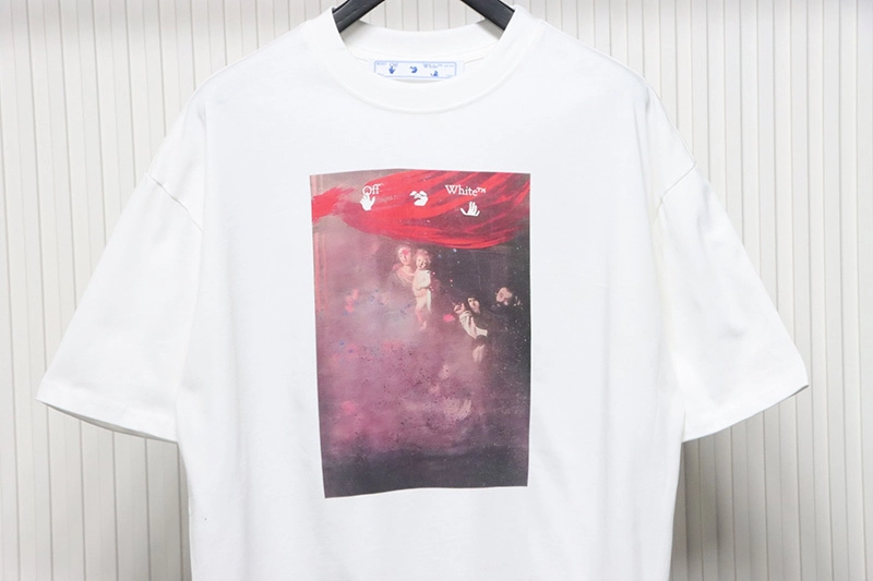 Off-White Blurred Oil Painting Arrow Print T-Shirt