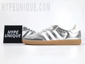 Samba OG Silver Metallic Cracked Leather (Women's)