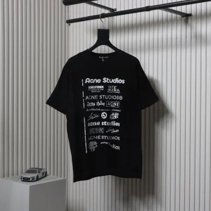 Acne Multi-Label Full-Print Logo T-Shirt