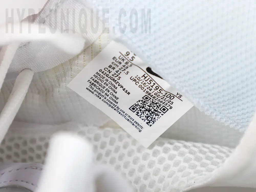 the size label