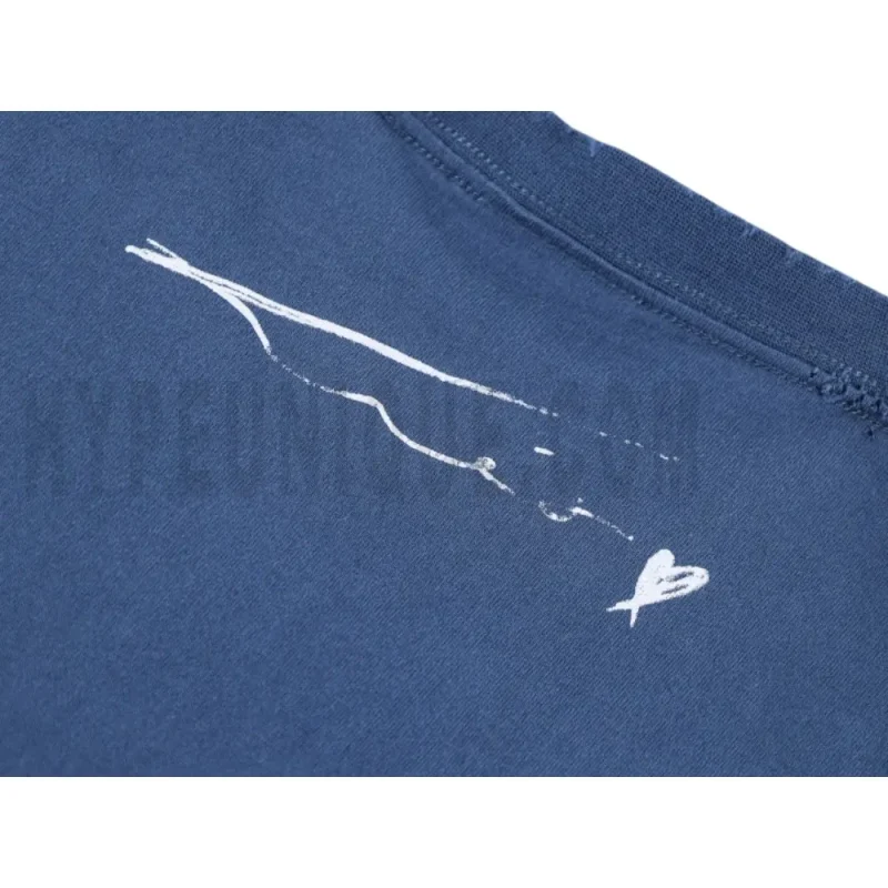 Printed graphic on the back of the garment