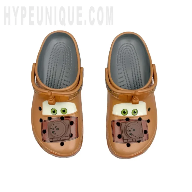 A pair of the brown shoes