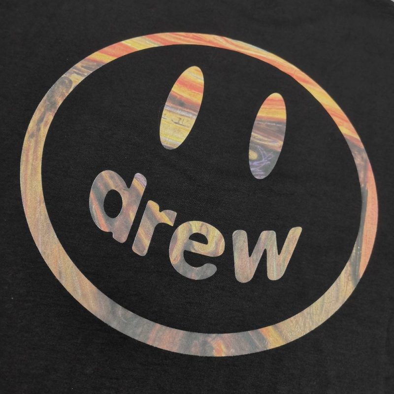 Printed graphic on the back of the garment