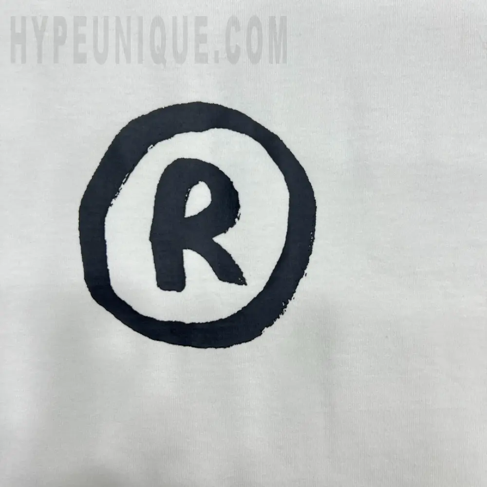 Printed graphic on the back of the garment