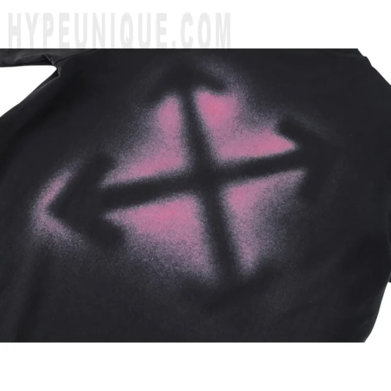 Printed graphic on the back of the garment