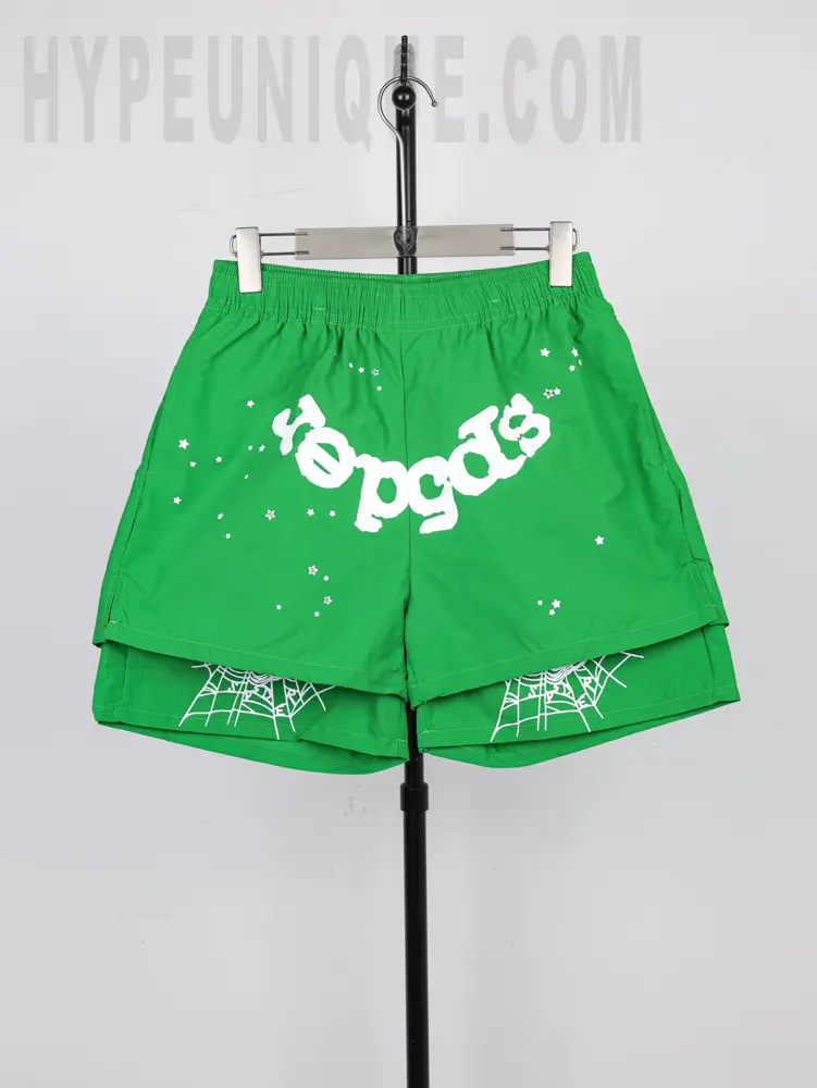 Sp5der OG Web Double Layer Short Green