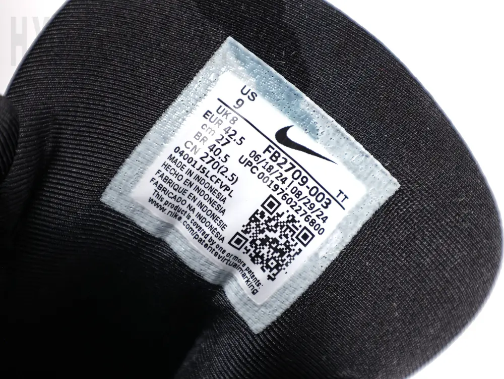the size label