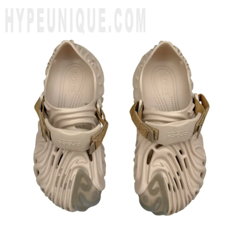 A pair of the khaki shoes
