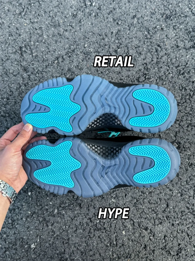 Shoe sole comparison