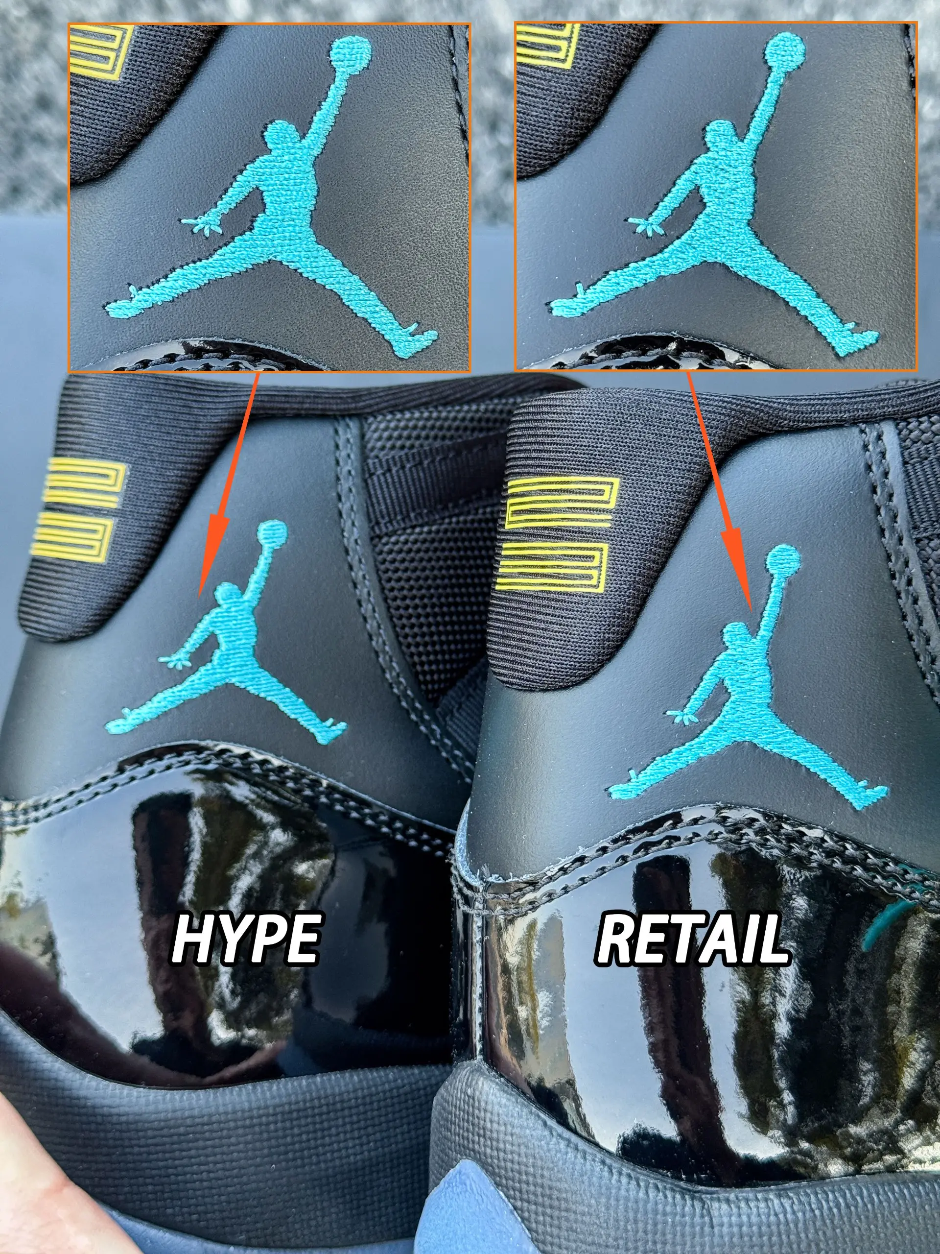 Comparison of the Flying Man logo