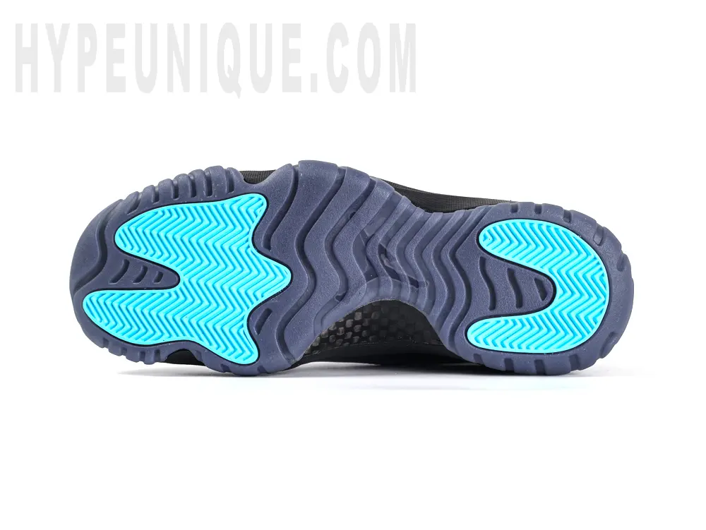 the blue outsole
