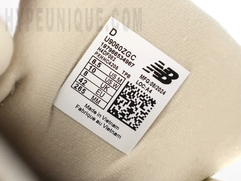 the size label