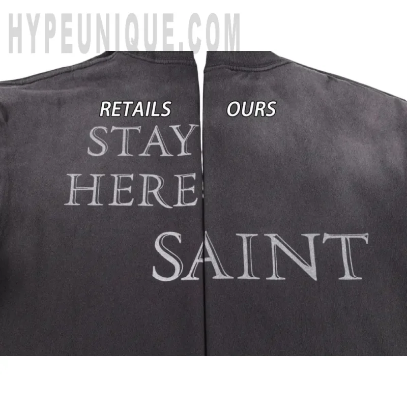 Printed graphic on the back of the garment