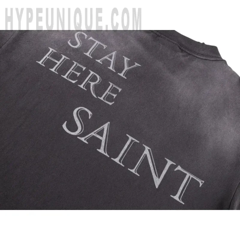 Printed graphic on the back of the garment